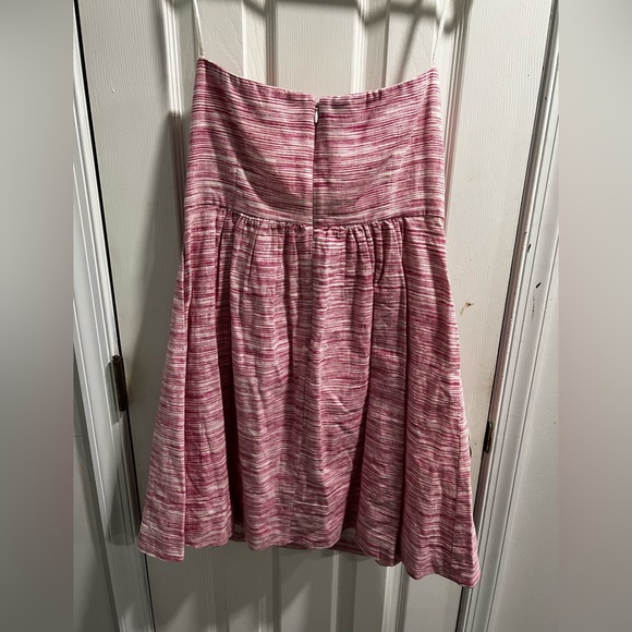 Banana Republic Strapless Dress Size Petite 10P Pink / White - Picture 2 of 7